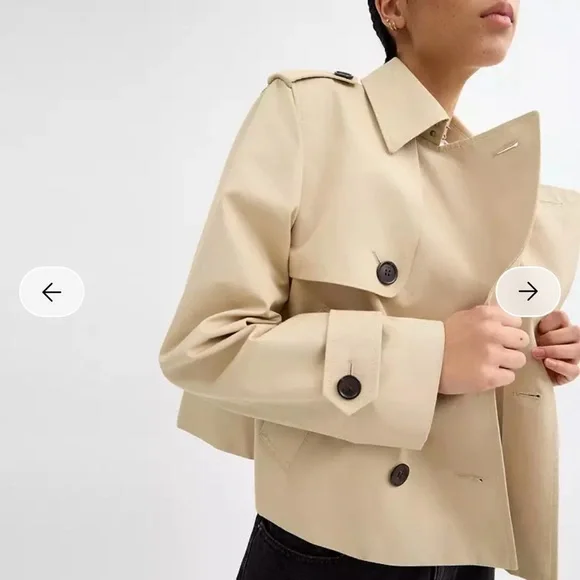 Coach Short Trench Coat Jacket Sz M NWOT - Picture 2 of 16